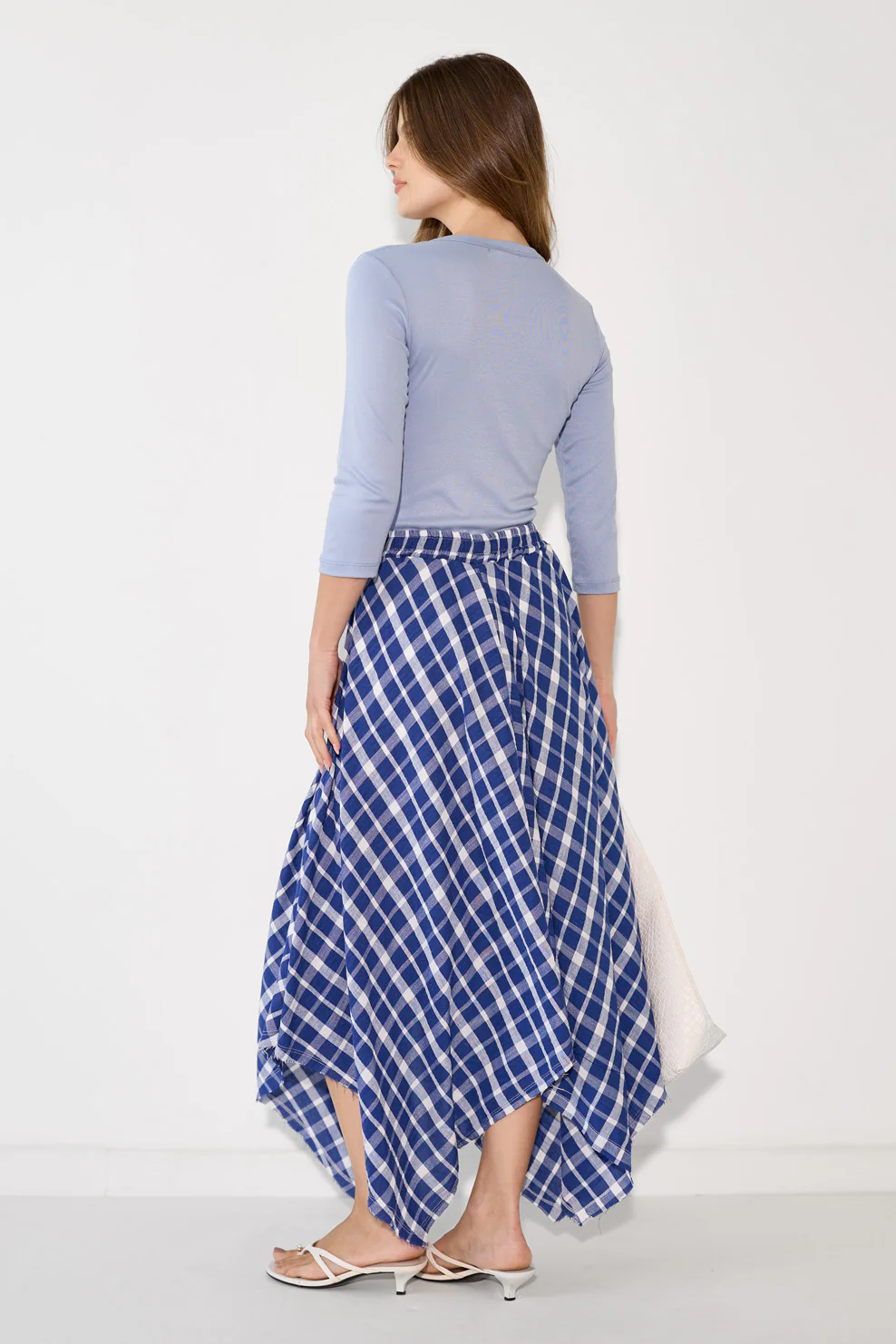 חצאית משבצות שפיצים א-סימטרית - Image 19
