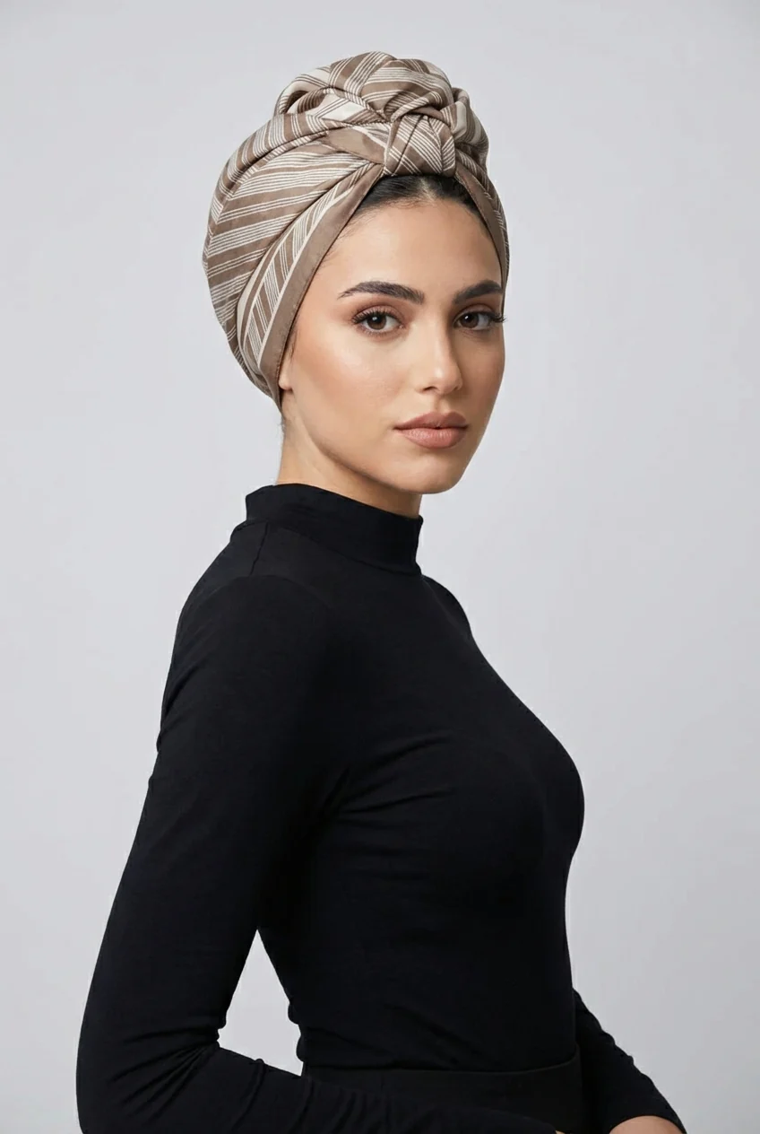 סט פראו ובנדנה בהדפס מעוטר - Image 3