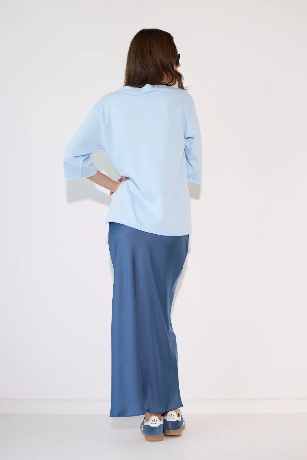 חצאית מקסי סאטן - Image 16