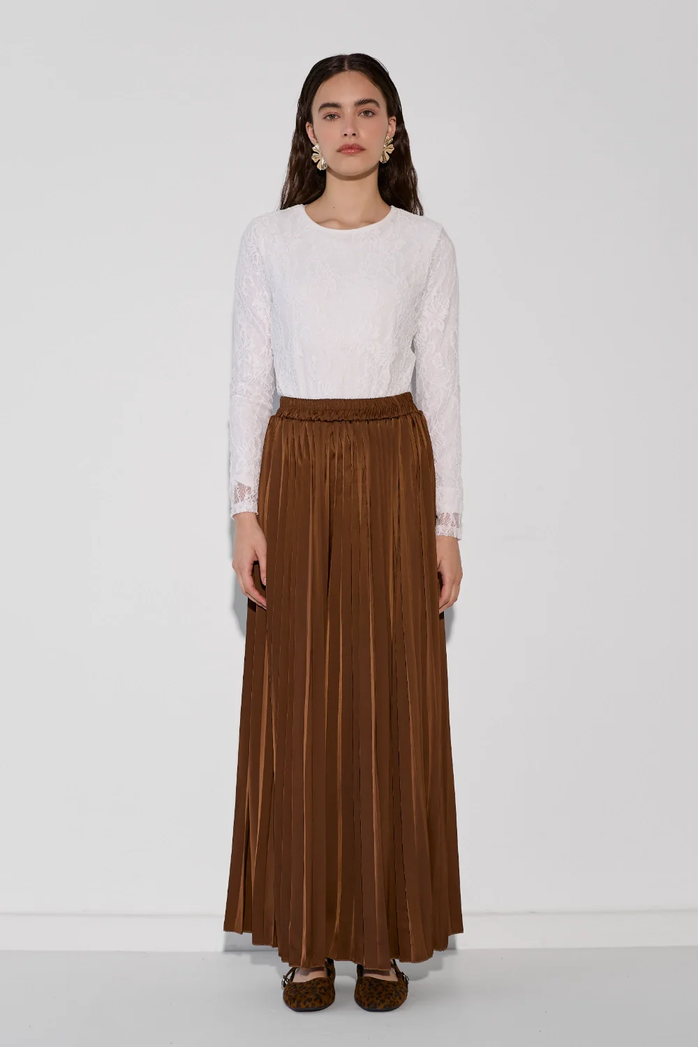 חצאית פליסה מקסי אלה - Image 8