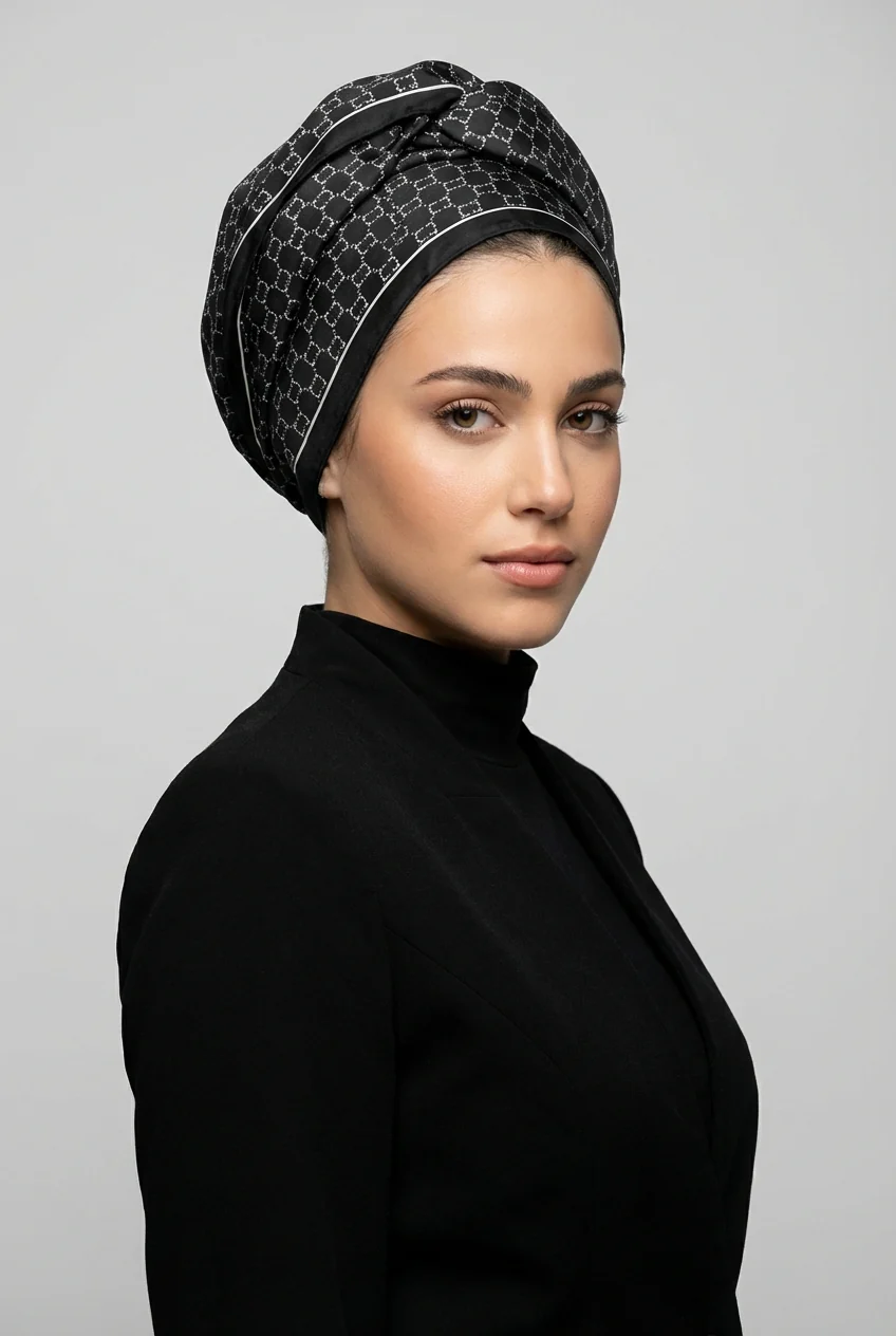 מטפחת משי בהדפס פטרן C