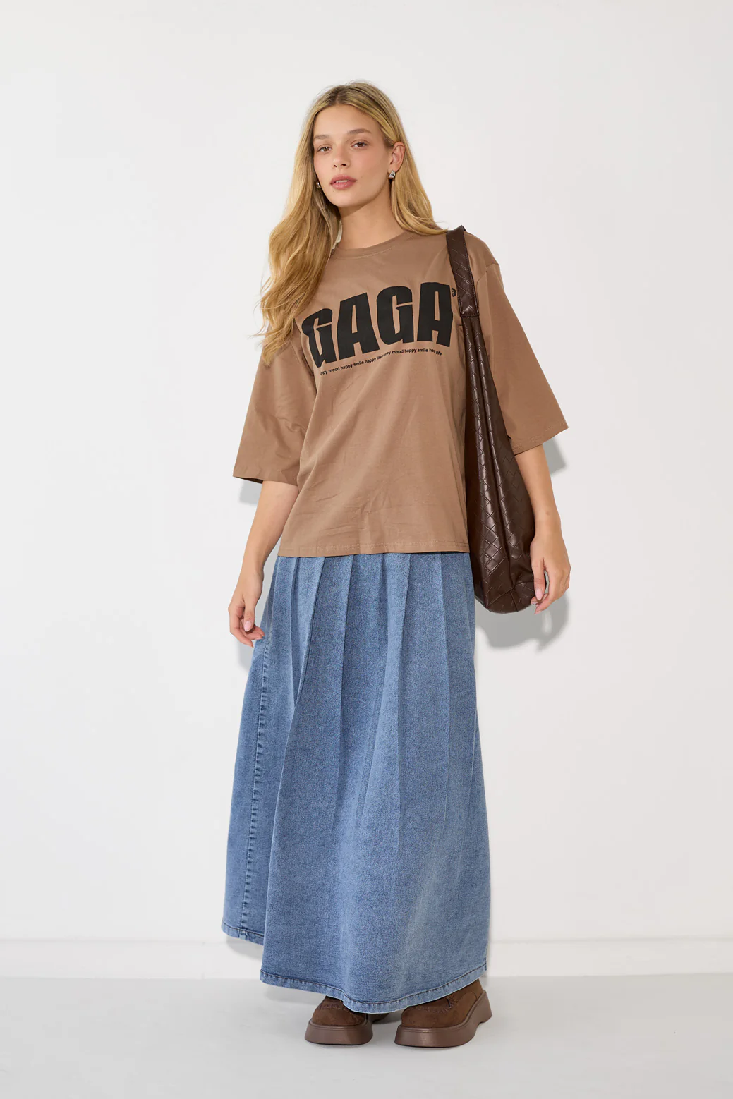 GAGA חולצת טי-שרט כיתוב - Image 12