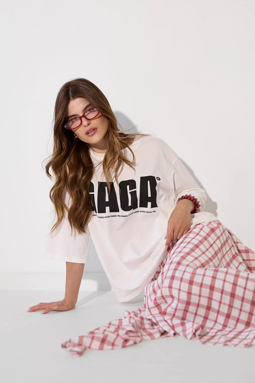 GAGA חולצת טי-שרט כיתוב - Image 15