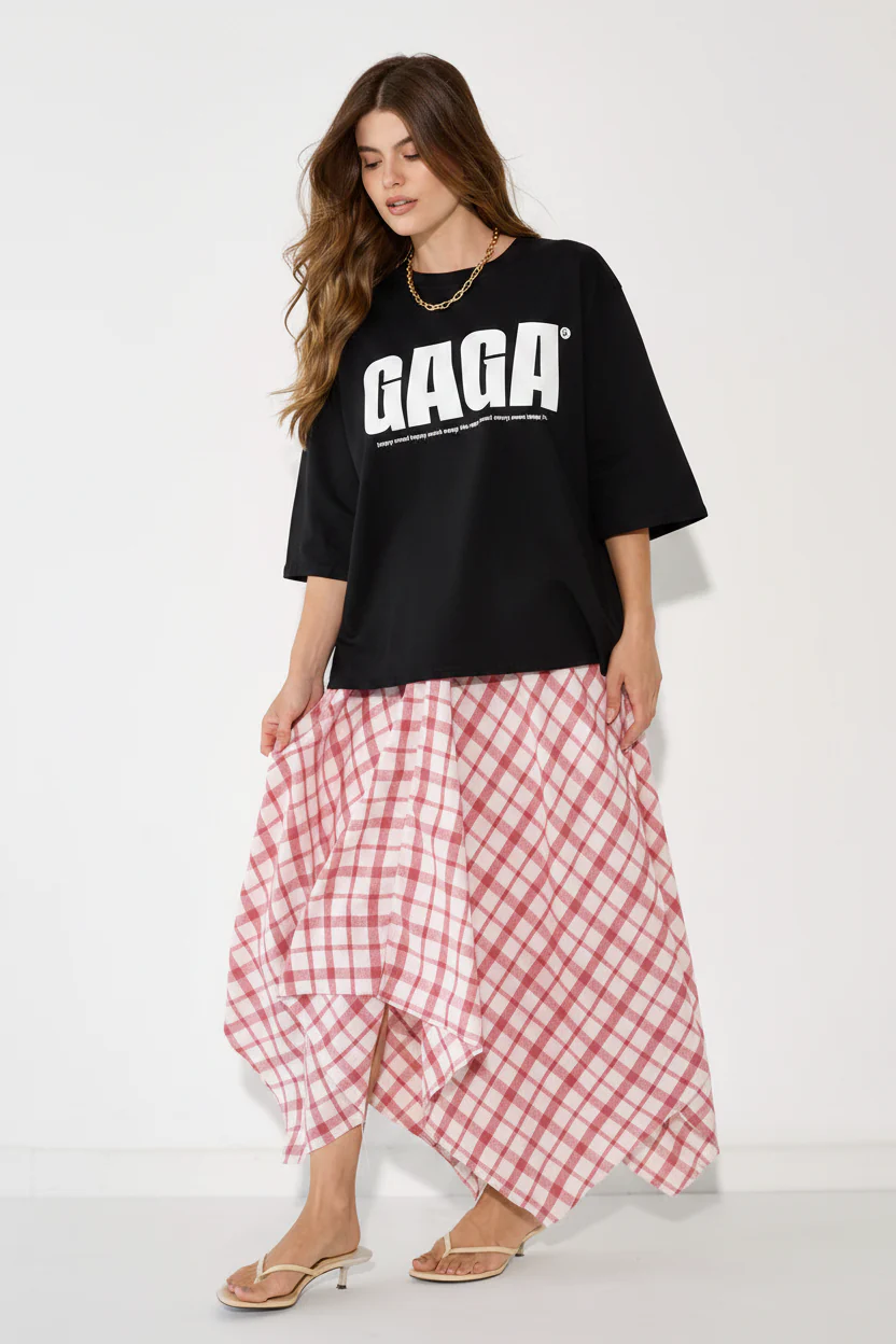 GAGA חולצת טי-שרט כיתוב - Image 20
